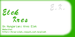 elek kres business card